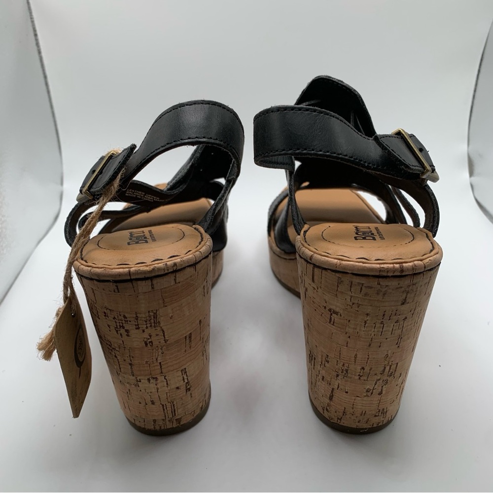 Born Bernese Strappy Cage Leather Strap Platform Cork Wedge Sandal SZ10 1299 - Picture 4 of 8